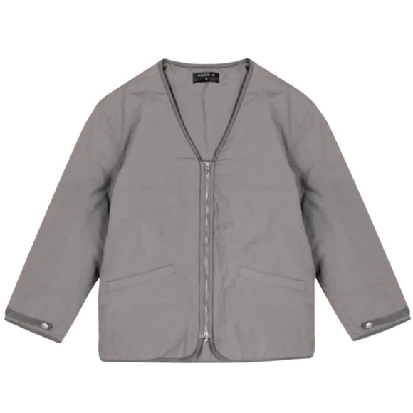 NWT Richie Le Nylon Half Zip Puffy Jacket Chalk Taupe Grey XL - Picture 1 of 12